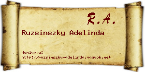 Ruzsinszky Adelinda névjegykártya